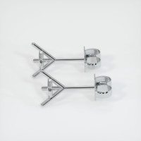 18K White Gold Studs Earring Setting Image