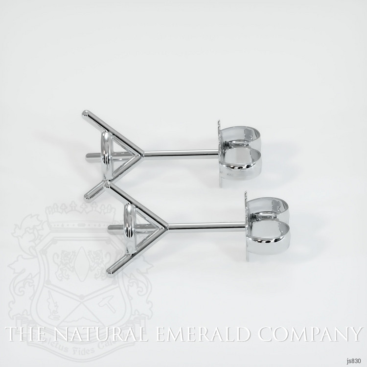 18K White Gold Studs Earring Setting