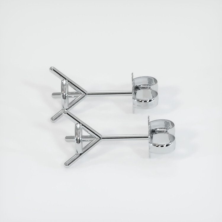 18K White Gold Studs Earring Setting