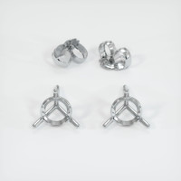 18K White Gold Studs Earring Setting Image