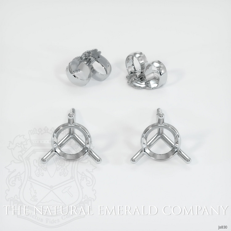 18K White Gold Studs Earring Setting