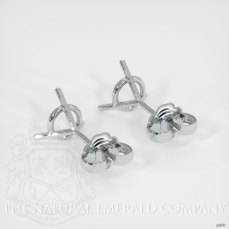 18K White Gold Studs Earring Setting