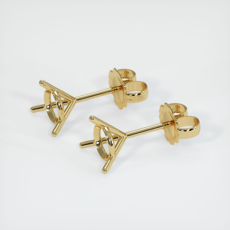 14K Yellow Gold Studs Earring Setting
