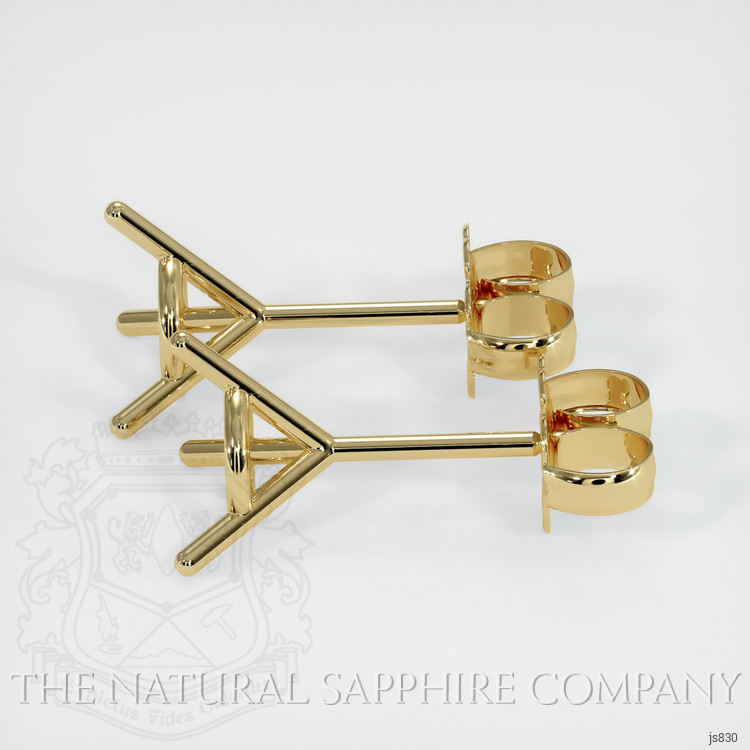 14K Yellow Gold Studs Earring Setting