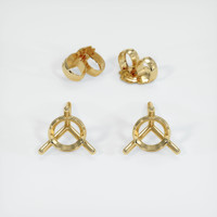 14K Yellow Gold Studs Earring Setting Image