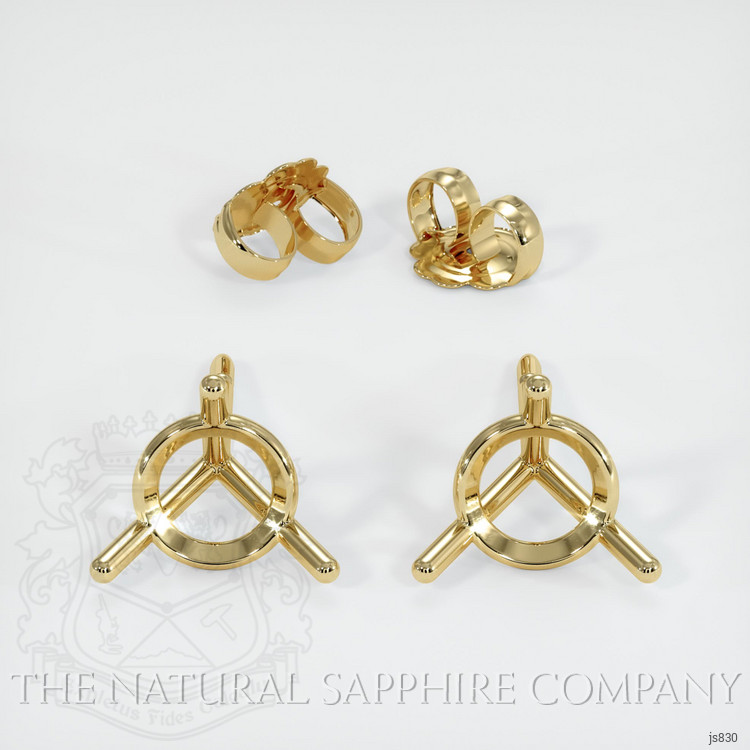 14K Yellow Gold Studs Earring Setting