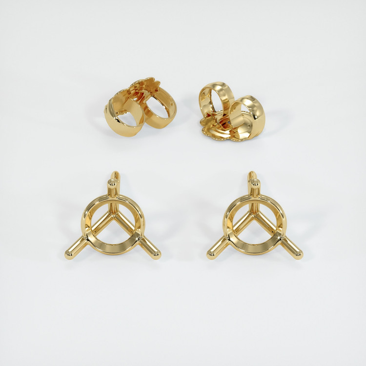 14K Yellow Gold Studs Earring Setting