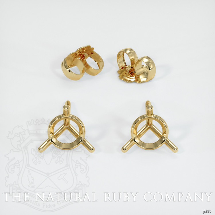 14K Yellow Gold Studs Earring Setting