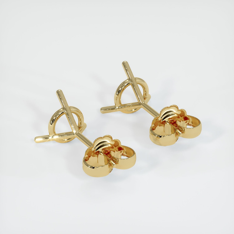14K Yellow Gold Studs Earring Setting