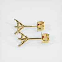 18K Yellow Gold Studs Earring Setting Image