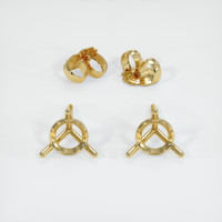 18K Yellow Gold Studs Earring Setting Image