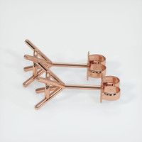 14K Rose Gold Studs Earring Setting Image