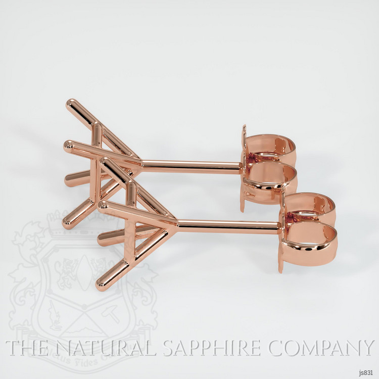 14K Rose Gold Studs Earring Setting
