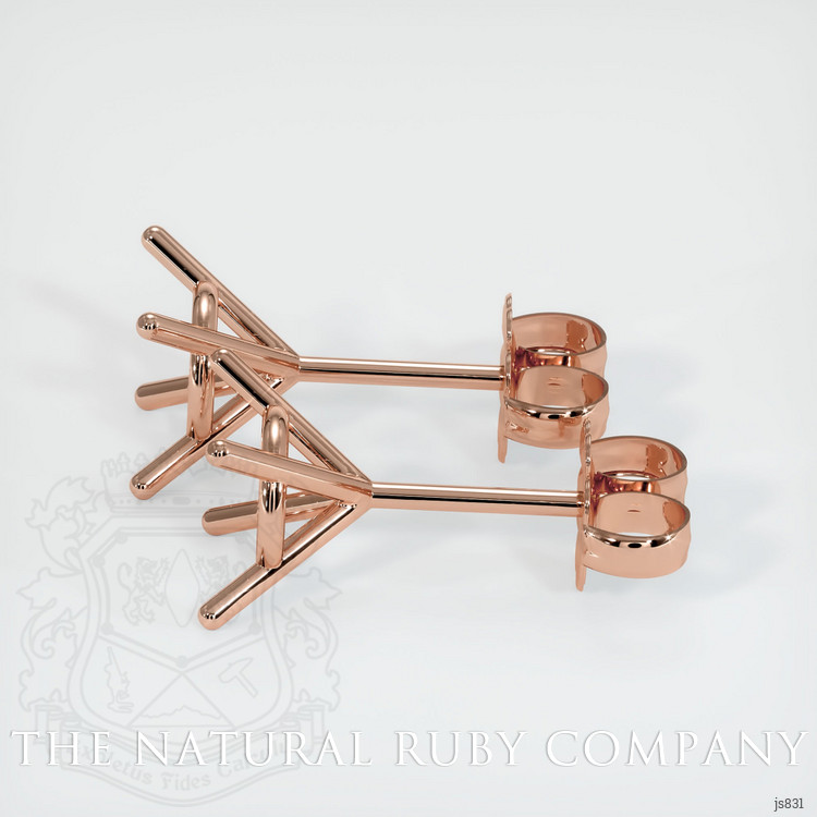 14K Rose Gold Studs Earring Setting