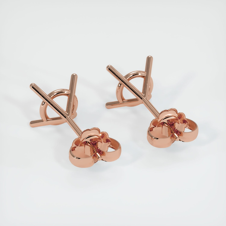 14K Rose Gold Studs Earring Setting