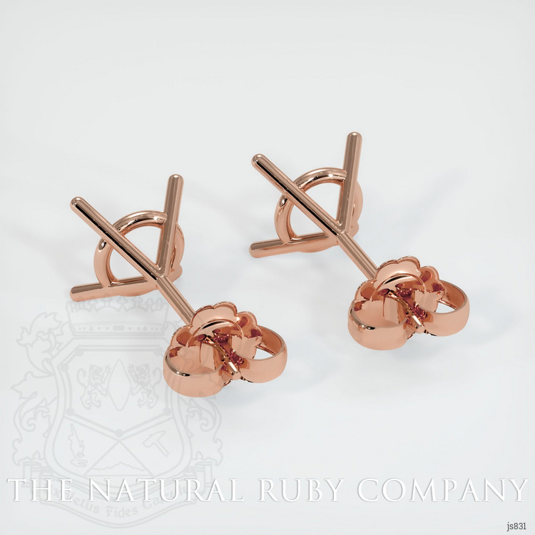 14K Rose Gold Studs Earring Setting