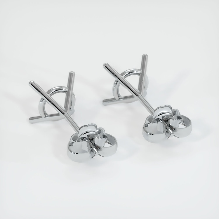 14K White Gold Studs Earring Setting