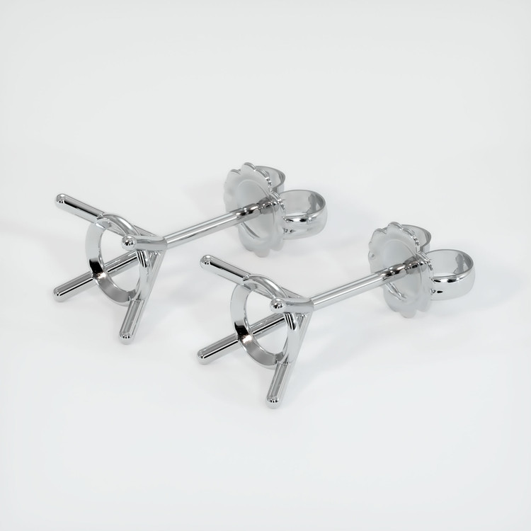 18K White Gold Studs Earring Setting