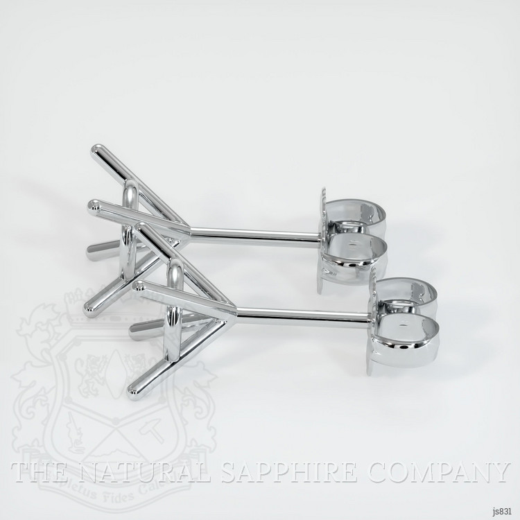 18K White Gold Studs Earring Setting