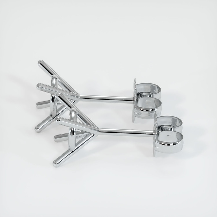 18K White Gold Studs Earring Setting