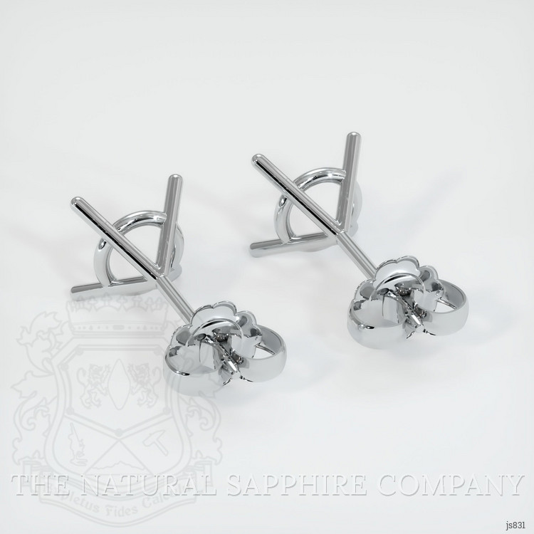 18K White Gold Studs Earring Setting