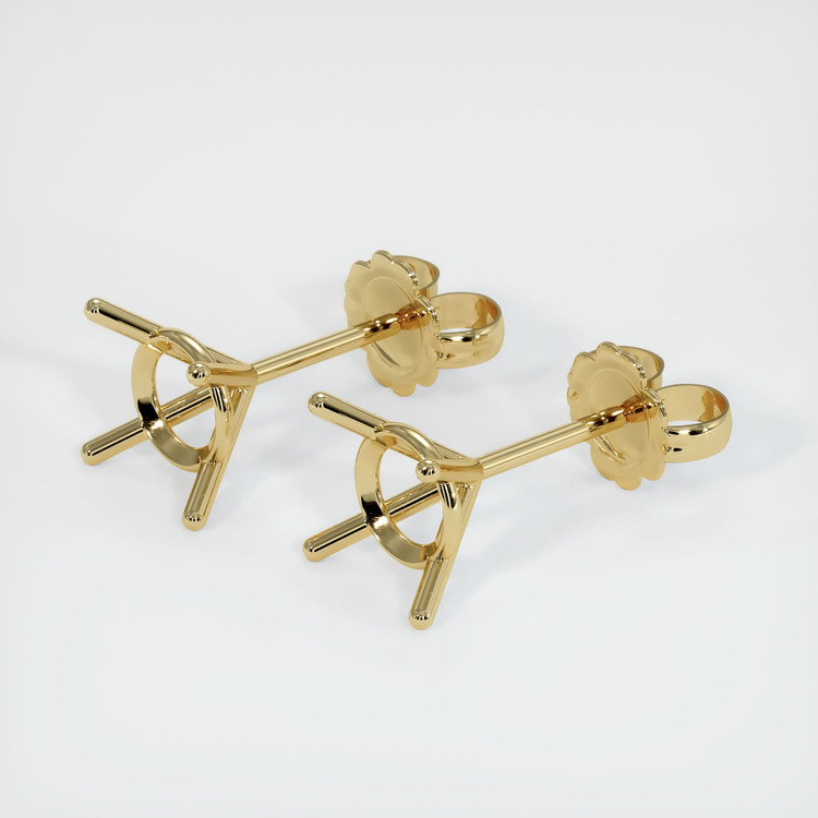 14K Yellow Gold Studs Earring Setting