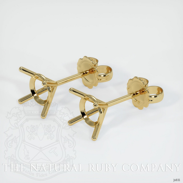 14K Yellow Gold Studs Earring Setting