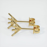 14K Yellow Gold Studs Earring Setting Image
