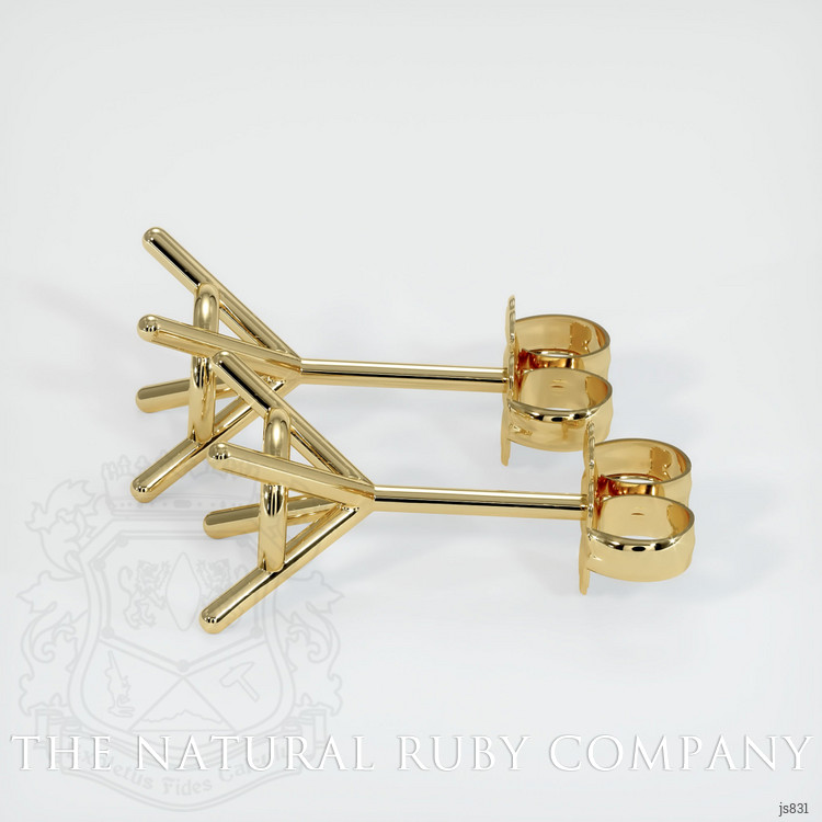 14K Yellow Gold Studs Earring Setting