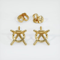 14K Yellow Gold Studs Earring Setting Image