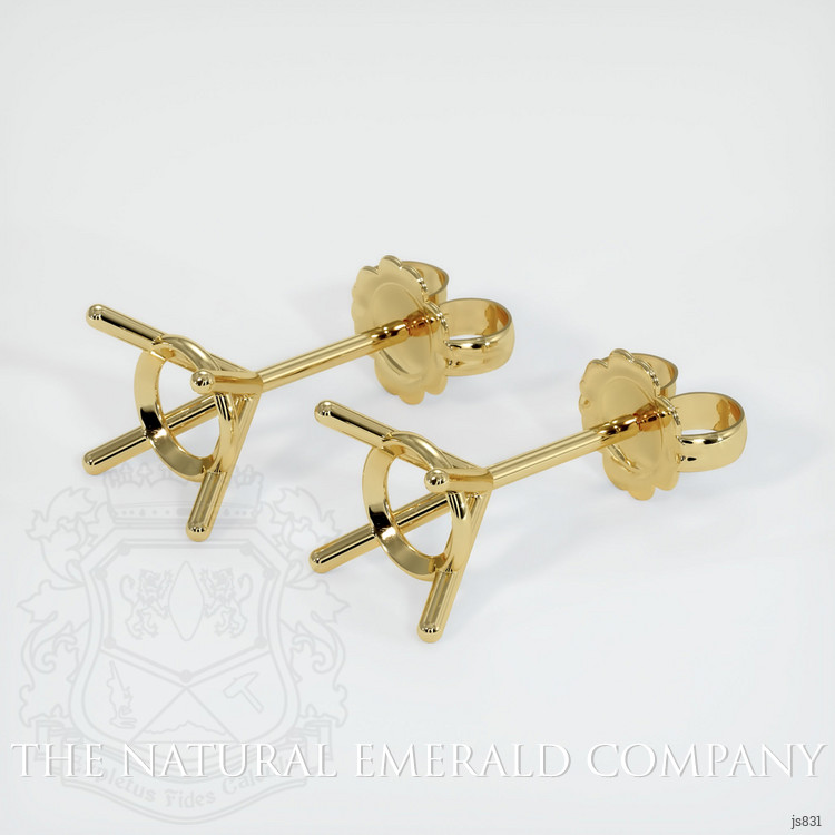 18K Yellow Gold Studs Earring Setting