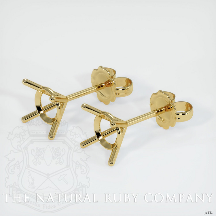 18K Yellow Gold Studs Earring Setting