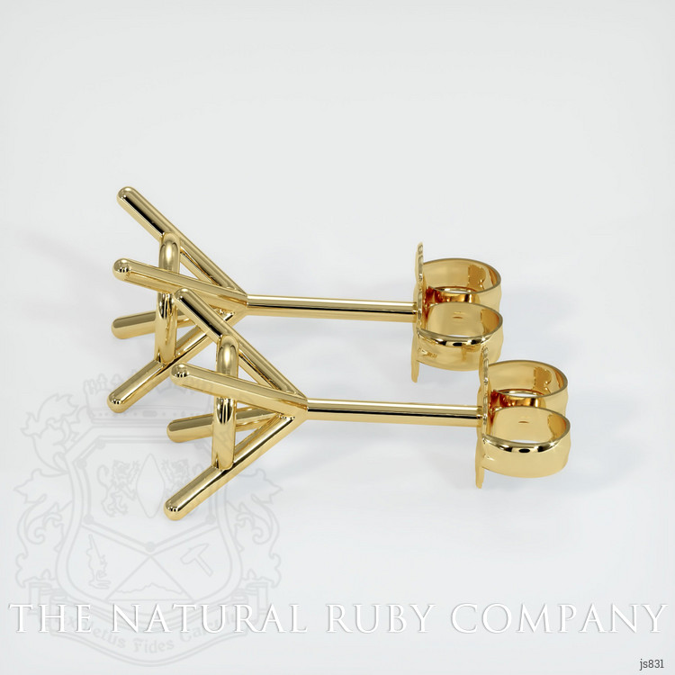 18K Yellow Gold Studs Earring Setting