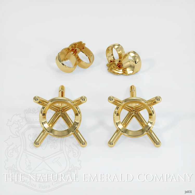 18K Yellow Gold Studs Earring Setting