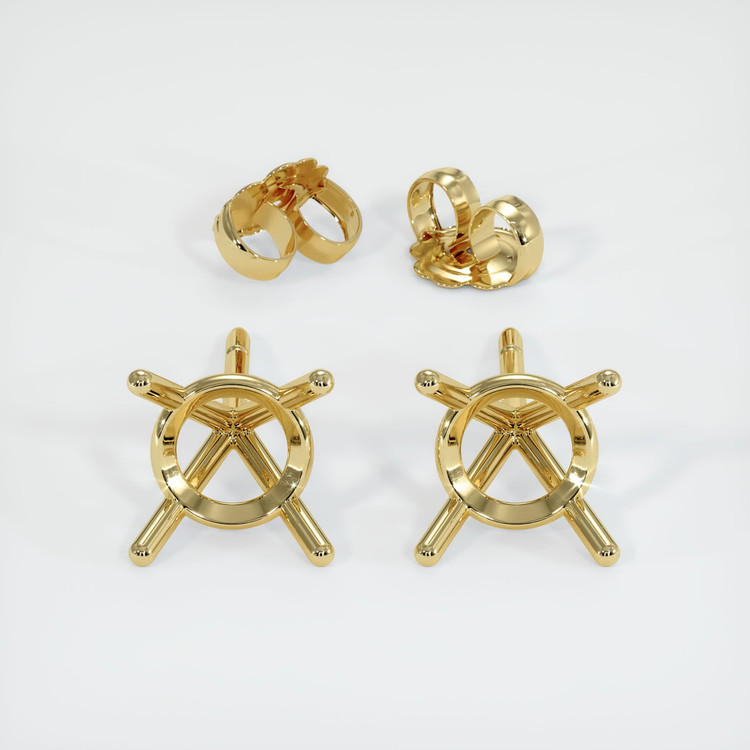 18K Yellow Gold Studs Earring Setting