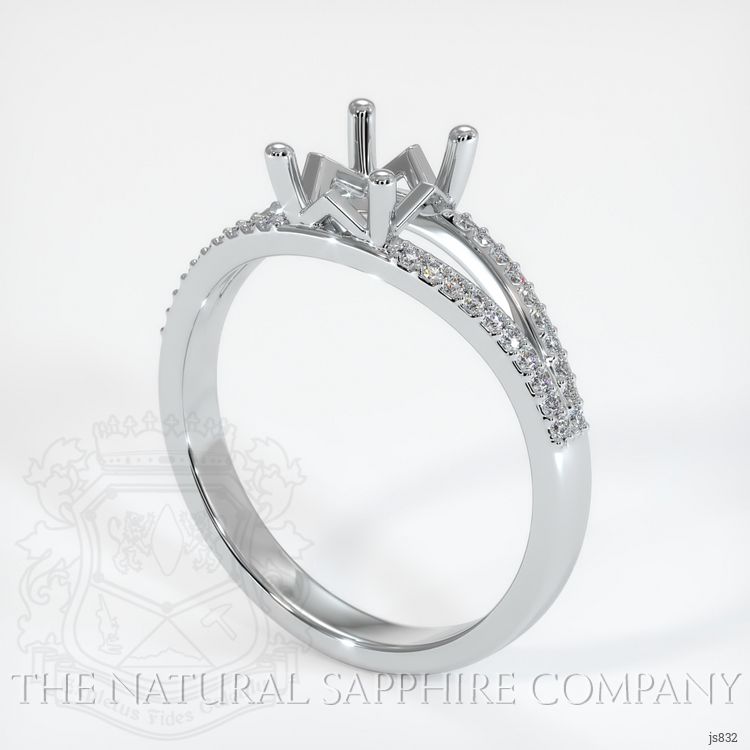 Platinum 950 Pave Ring Setting