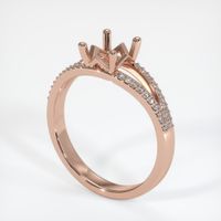 14K Rose Gold Pave Ring Setting Video