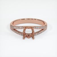 14K Rose Gold Pave Ring Setting Image