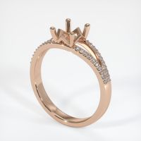 18K Rose Gold Pave Ring Setting Video