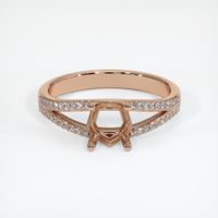18K Rose Gold Pave Ring Setting Image
