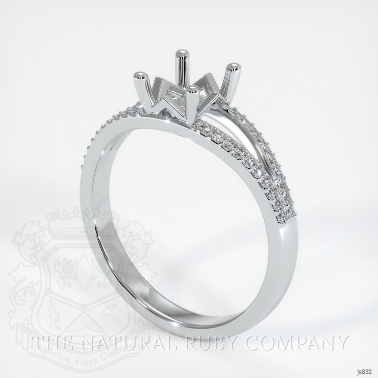 Silver Pave Ring Setting