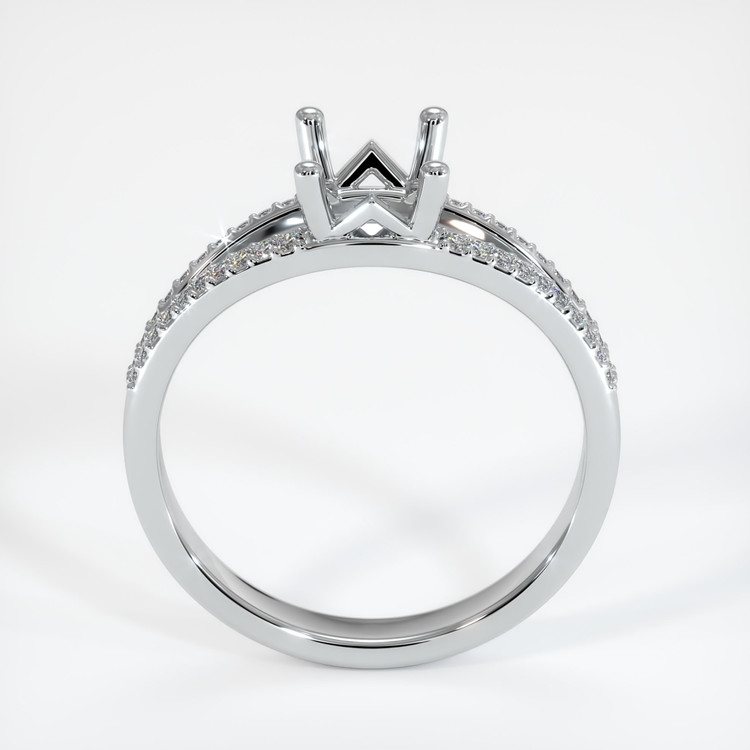 Silver Pave Ring Setting