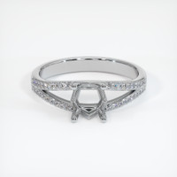 10K White Gold Pave Ring Setting Image