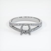 14K White Gold Pave Ring Setting Image