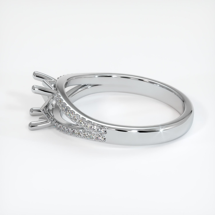 14K White Gold Pave Ring Setting