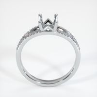 14K White Gold Pave Ring Setting Image