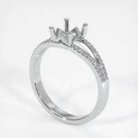 18K White Gold Pave Ring Setting Video