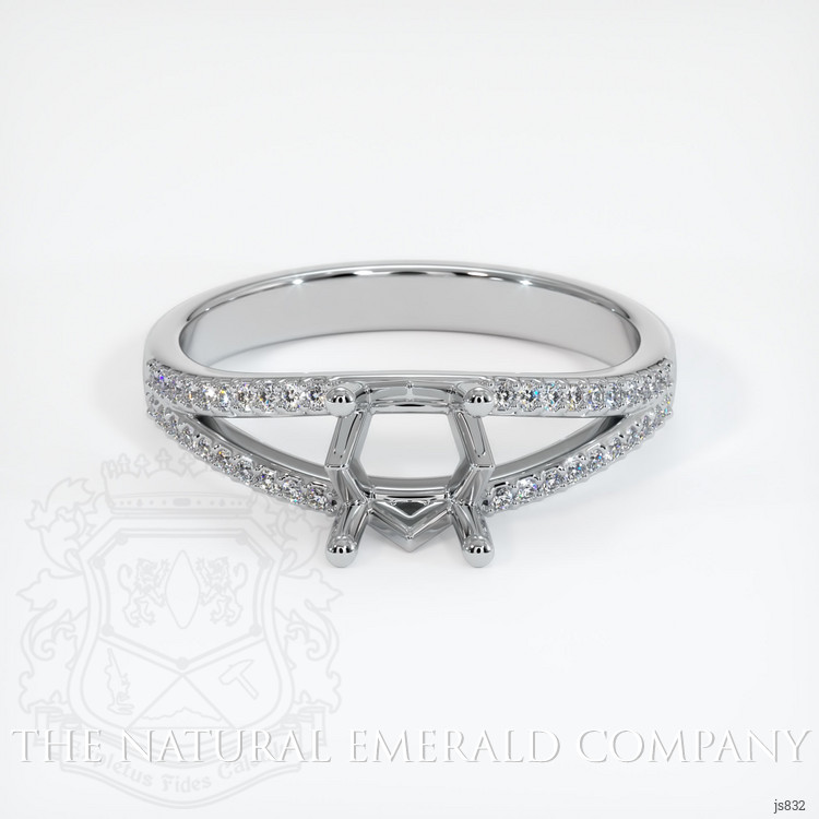18K White Gold Pave Ring Setting