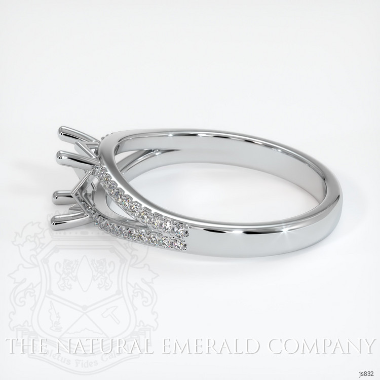 18K White Gold Pave Ring Setting