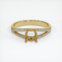 14K Yellow Gold Pave Ring Setting Image